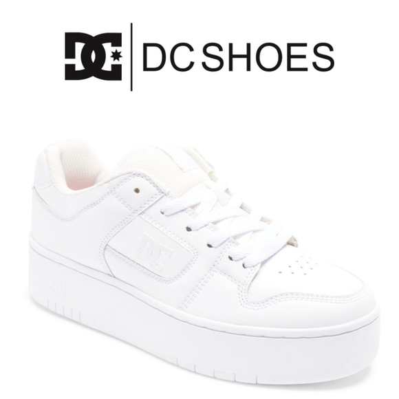 DC Shoes - Women's Manteca 4 Platform Shoes- White - Size 7 - Picture 3 of 4